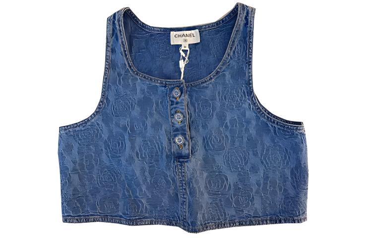 CHANEL Vests Women's Blue
