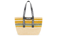 LOEWE Raffia Fiber One Shoulder Handbags Women's Multicolor/Black