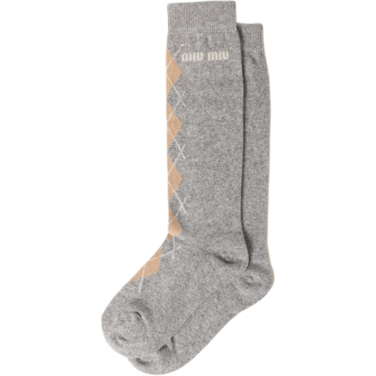 MIU MIU Mid Calf Socks Women's 1 Pack Slate Gray
