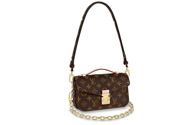 LOUIS VUITTON Pochette Métis East West Monogram Canvas Brown