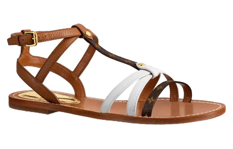 LOUIS VUITTON Shoes Sports Sandals 'Brown White' Women's