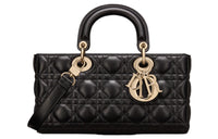 DIOR Lady D JOY Sheepskin Lady Dior Bag Shoulder Bag, Crossbody Bag, Handbag Regular Women's Black