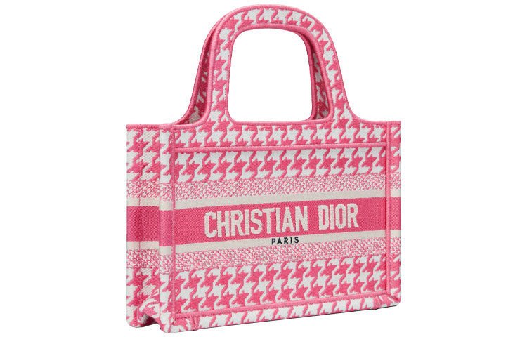 DIOR Canvas Bag, Handbag Mini Women's Peony Pink