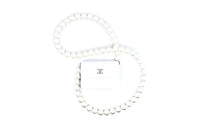 CHANEL Leather Coin Purse Regular Women's White