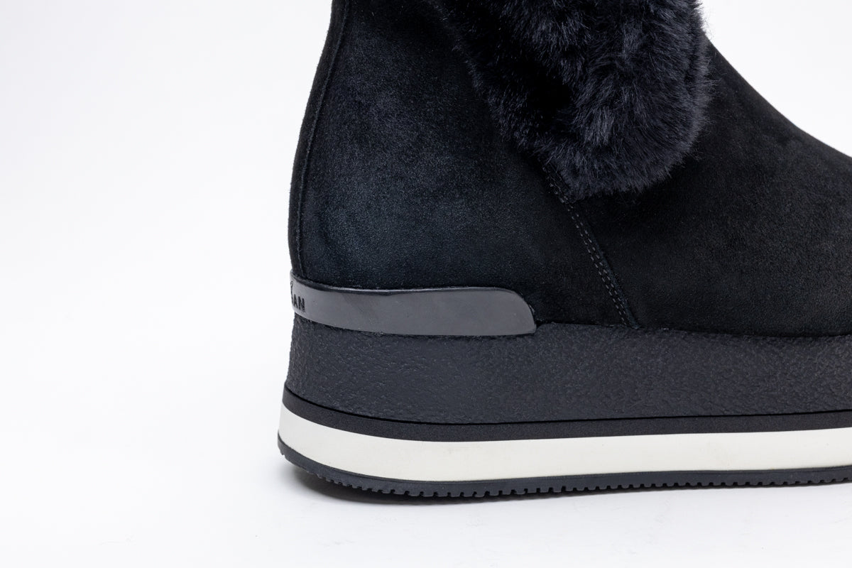 Hogan Faux Fur Trim Booties