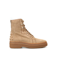 Tod's Gomma Suede Boots in Brown