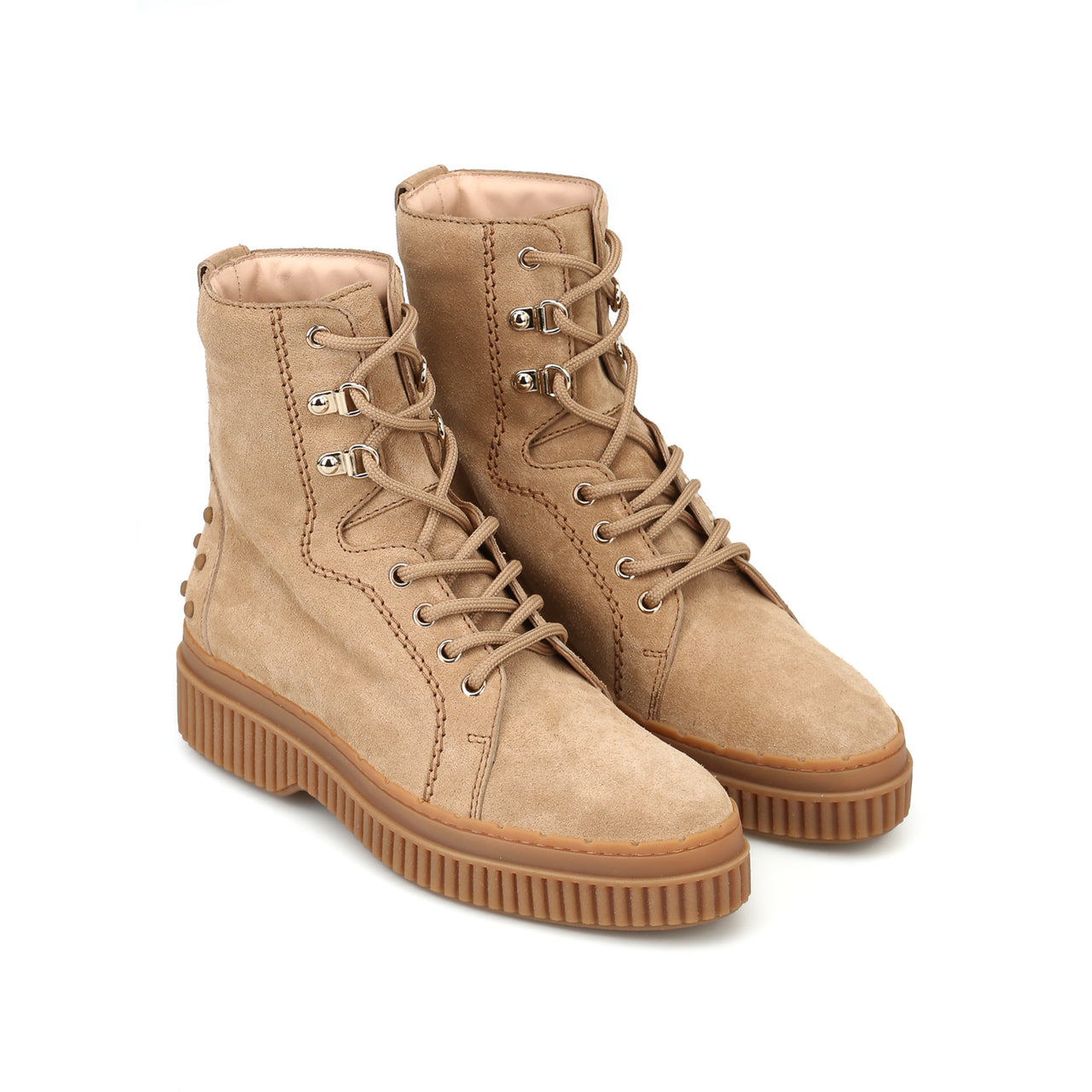 Tod's Gomma Suede Boots in Brown