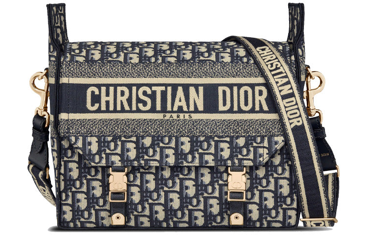 DIOR DiorCamp Fabric Messenger Bag Box Bag Handbag Crossbody Bag Shoulder Bag Women's Blue
