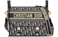 DIOR DiorCamp Fabric Messenger Bag Box Bag Handbag Crossbody Bag Shoulder Bag Women's Blue