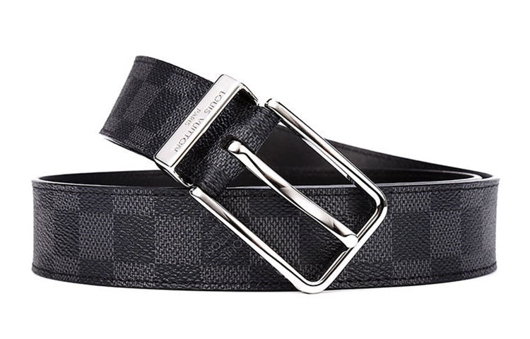 LOUIS VUITTON Pont Neuf Belt Damier Graphite 35 Mm