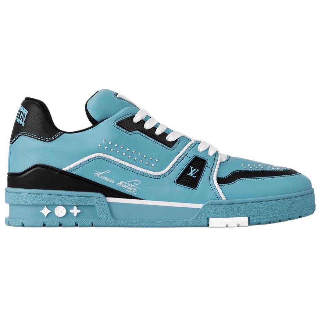 LOUIS VUITTON Trainer Low Top Skateboard Shoes Unisex Blue Black
