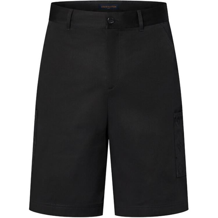 LOUIS VUITTON Flocked Cotton Cargo Shorts