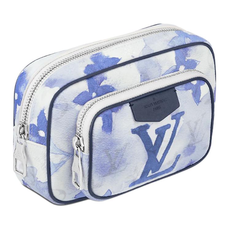 LOUIS VUITTON Outdoor Pouch Monogram Watercolor Blue