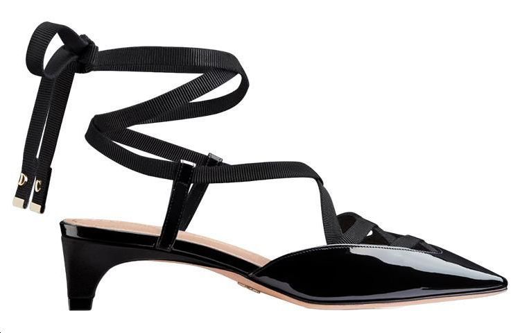 DIOR D Envol Chunky Heel High Heels 4cm Women's Black