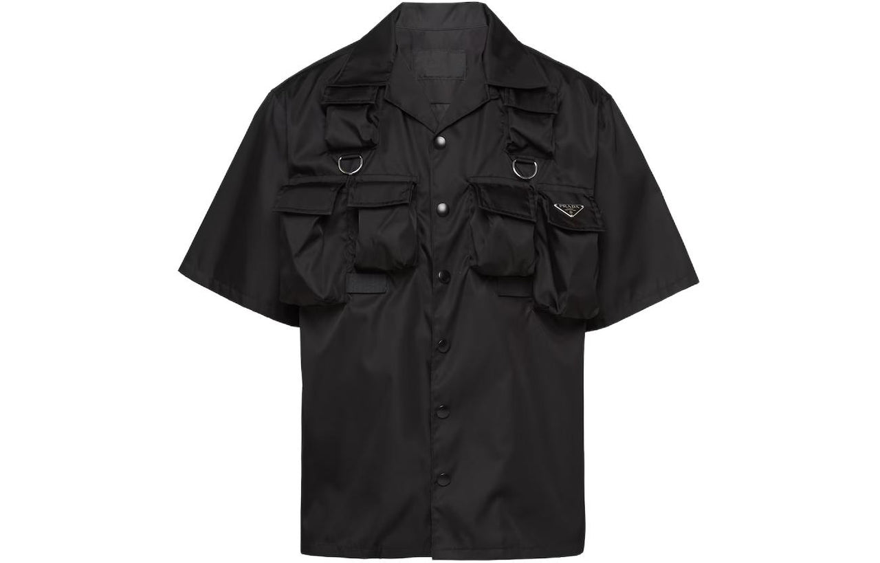 PRADA Triangle Plaque Short Sleeved Cargo Shirt