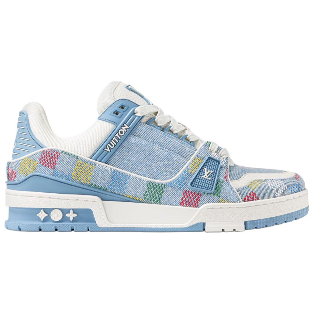 LOUIS VUITTON Trainer 2025 Spring And Summer Men's Collection Low-Top Skateboard Shoes Unisex Blue