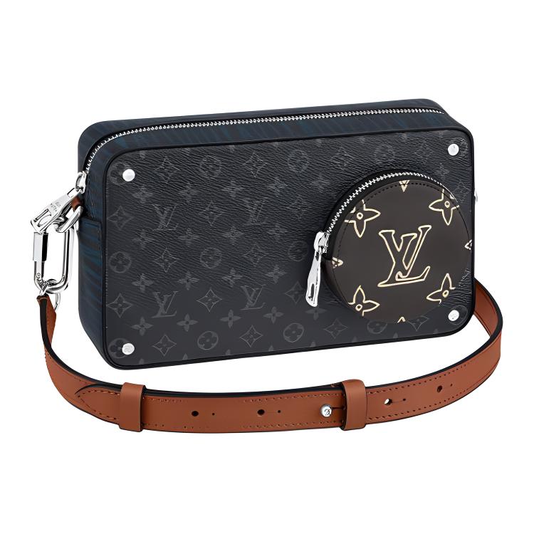 LOUIS VUITTON Volga On Strap Monogram Eclipse Patchwork Multicolor