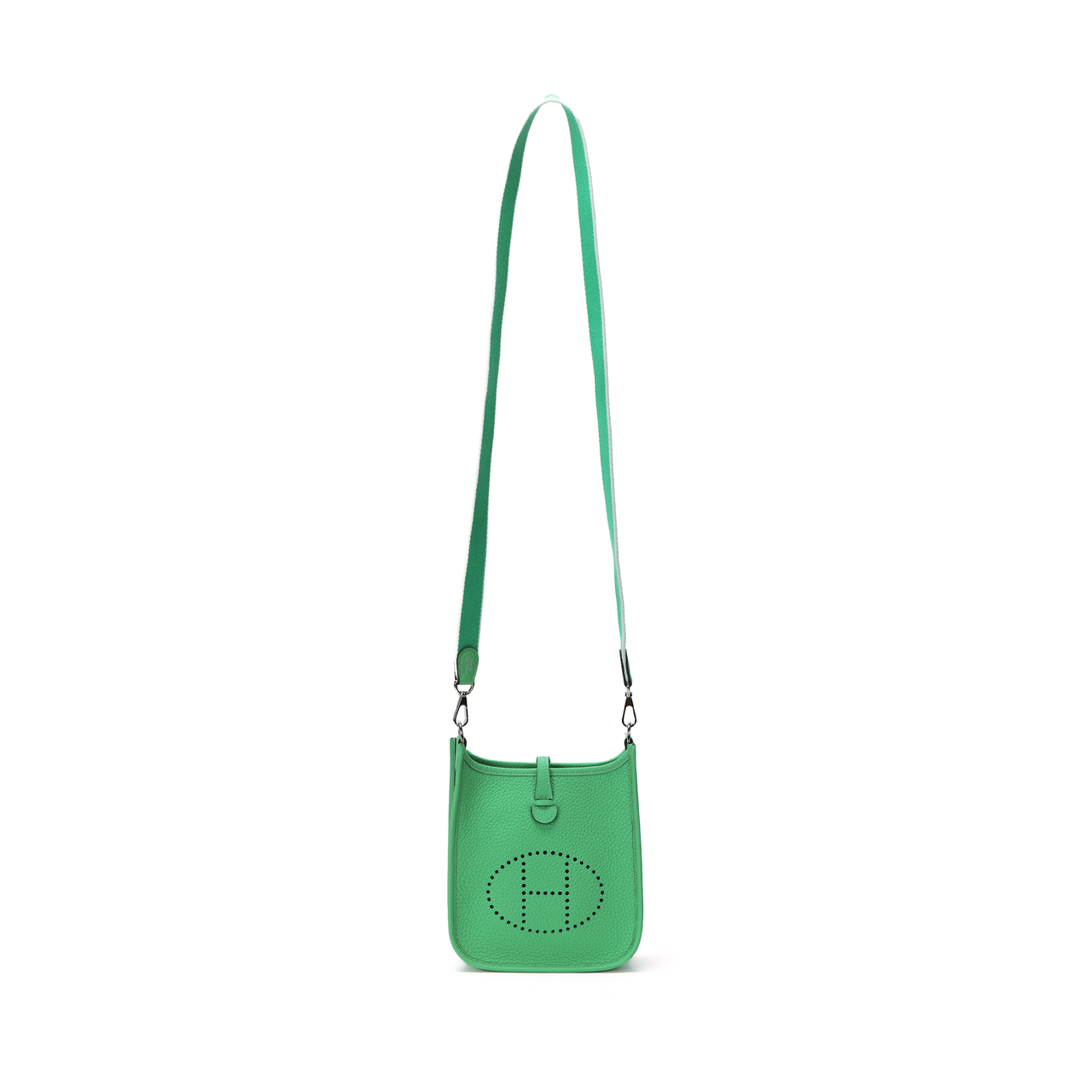 HERMES Evelyne Leather Crossbody Bag Shoulder Bag Unisex Green