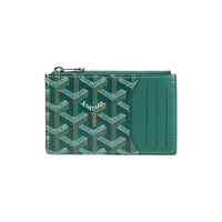 GOYARD Canvas Card Holder Unisex Green