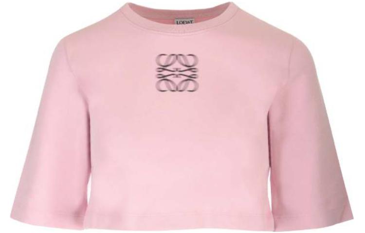 LOEWE Anagram Cropped T Shirt 'Pink'