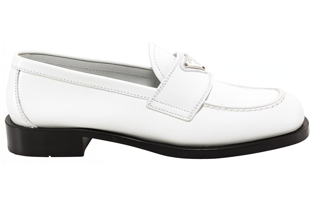 PRADA Patent Leather Loafers 'White' Women's