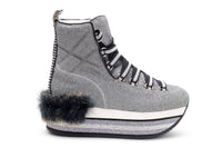 Hogan H257 Leather Sandals in Silver