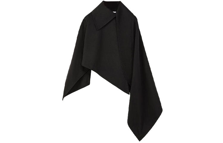 LOEWE Asymmetric Cotton Cape Black