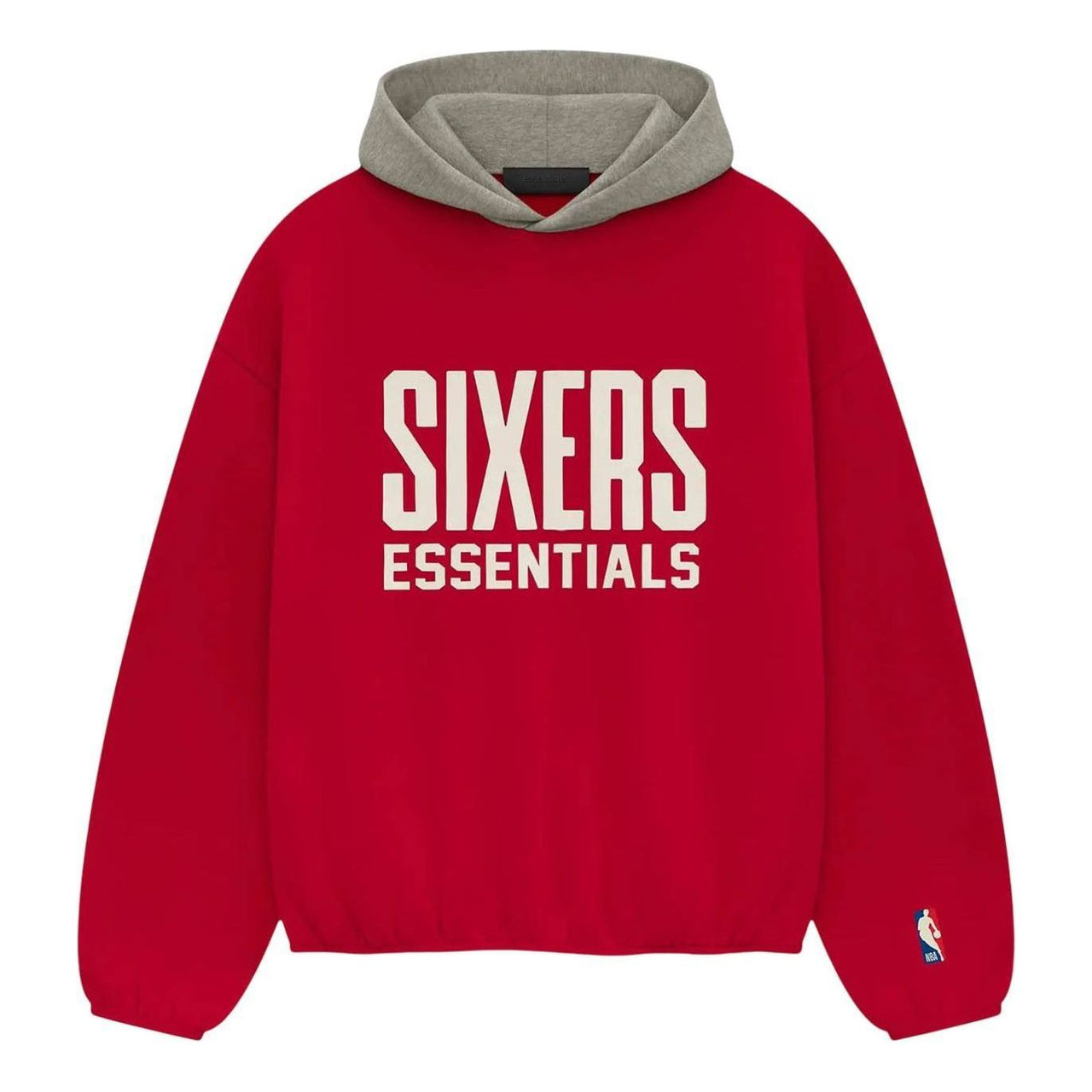 Fear of God Essentials x NBA Philadelphia 76ers Hoodie 'Red Grey' 192AL246600F