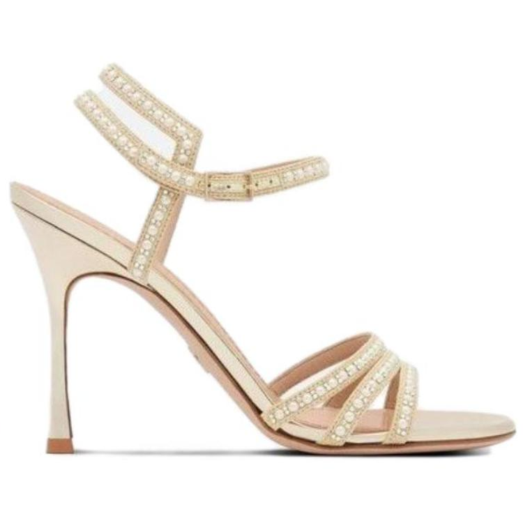 DIOR Gem Jimmy Choo Malibu One Strap Sandals Women's Blue