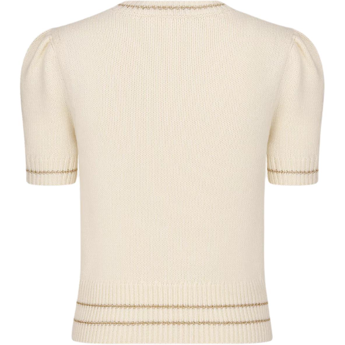 DIOR Logo Intarsia Short Sleeve Knit Sweater