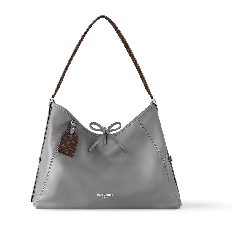 LOUIS VUITTON Carryall Dark MM Shoulder Bag Medium Grey