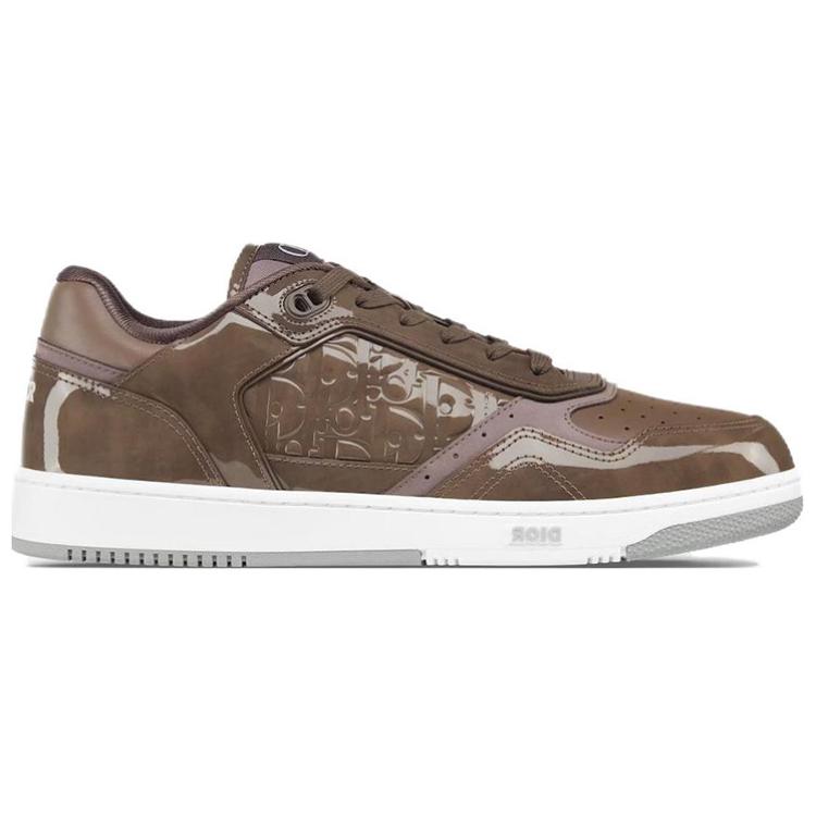 DIOR B27 Low Plum Patent DIOR Oblique Gravity Embossed