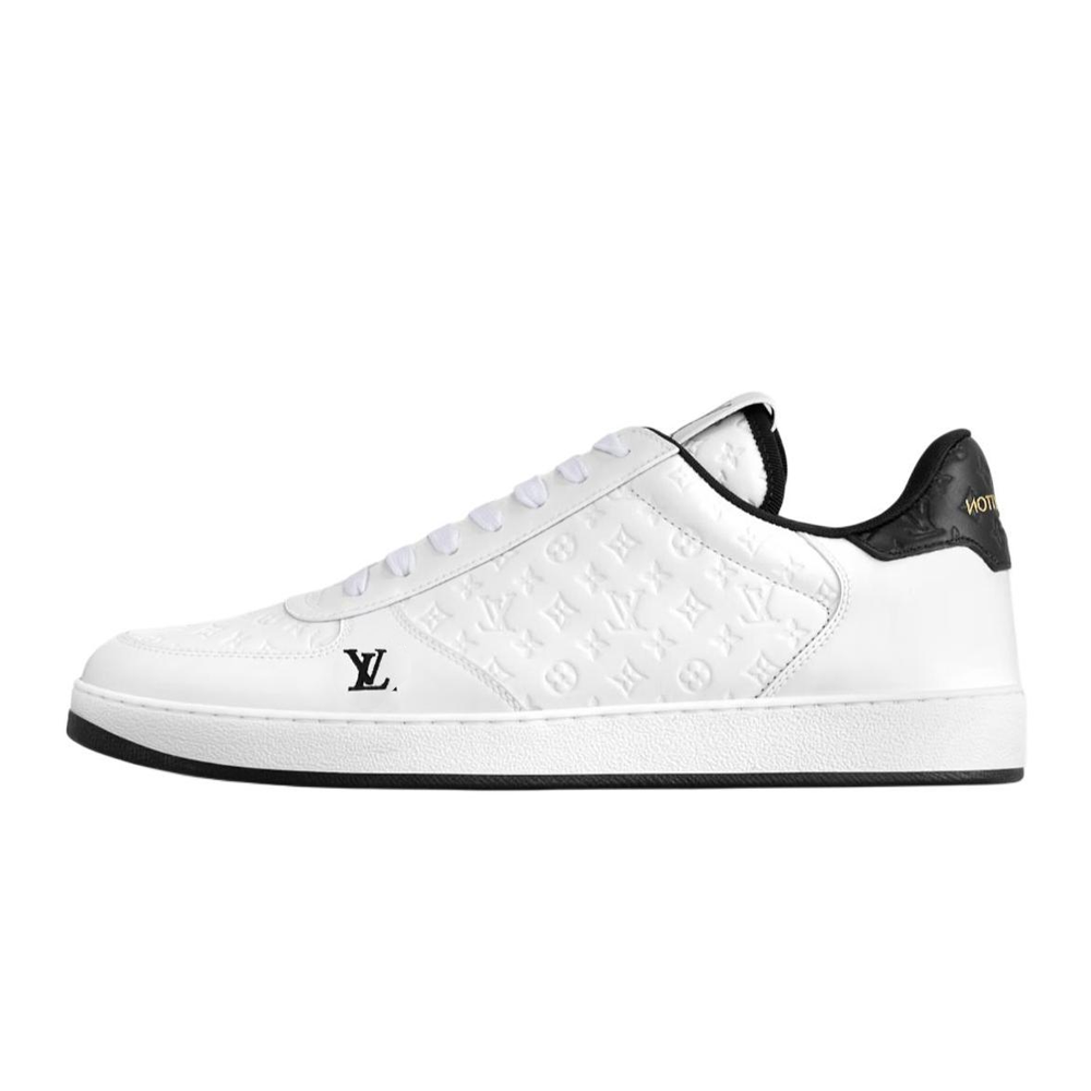LOUIS VUITTON Rivoli Low-Top Skateboard Shoes Men's White Black