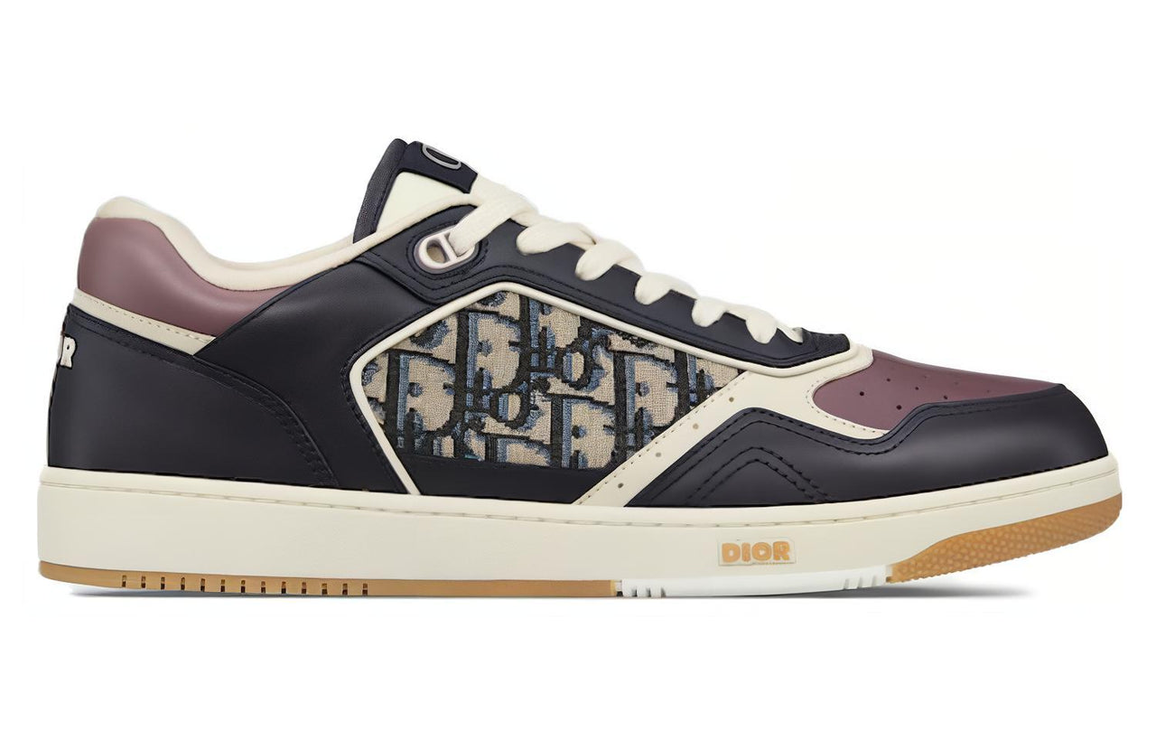 DIOR B27 Low Deep Blue Plum DIOR Oblique Jacquard