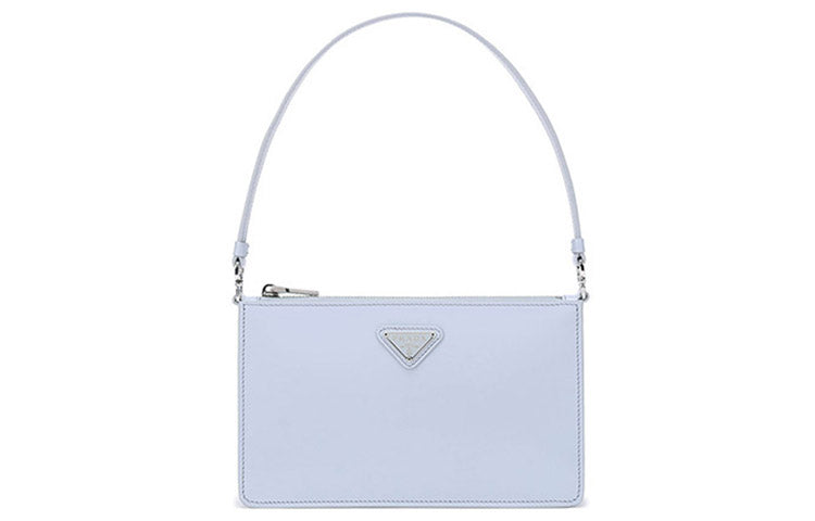 PRADA Leather Shoulder Bag, Handbag Mini Women's Cornflower Blue
