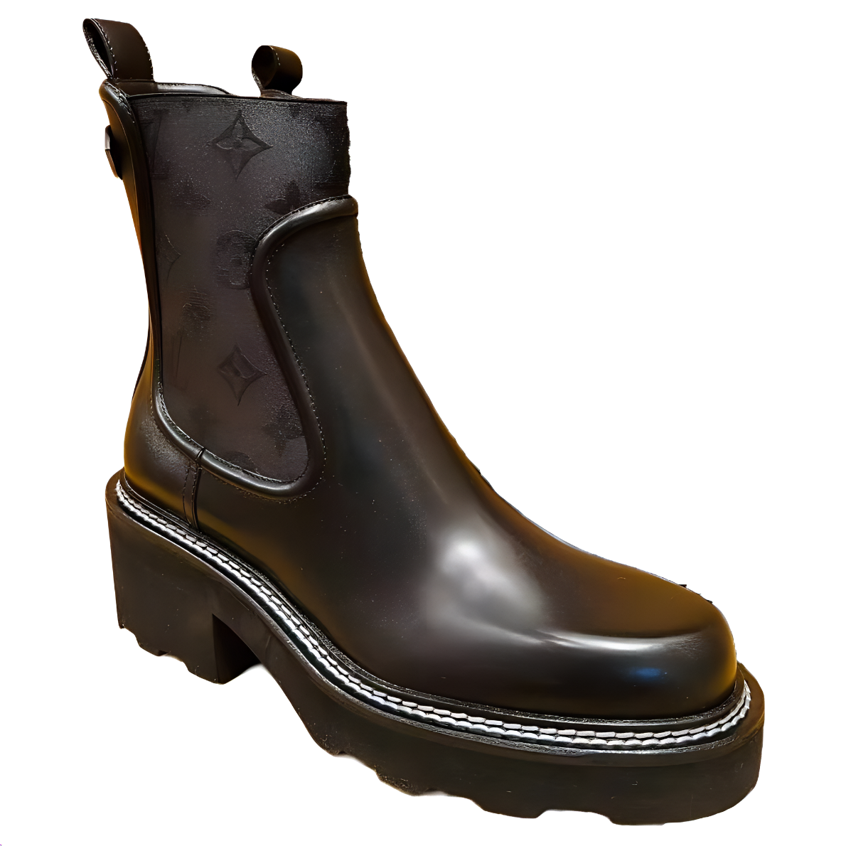 LOUIS VUITTON Short Chelsea Boots Women's Brown
