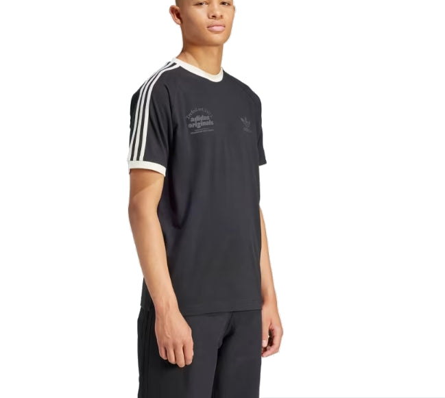 adidas Originals Sport Graphic Cali Tee Asia Sizing 'Black White' IS1413