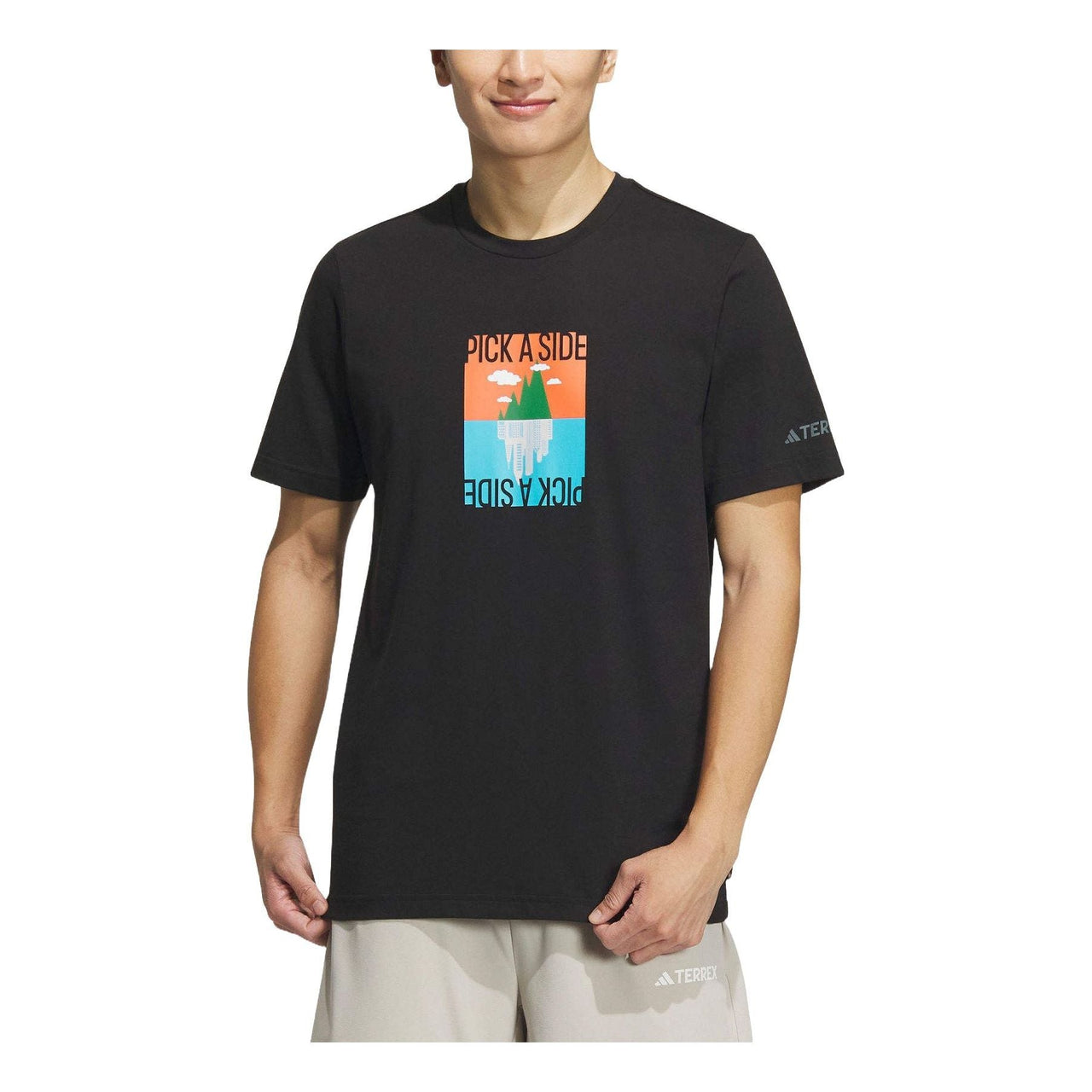 adidas Polygiene Graphic T-shirt Asia Sizing 'Black' IS0274