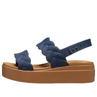 (WMNS) Crocs Brooklyn Woven Wedge Sandals 'Blue Brown' 209977-410