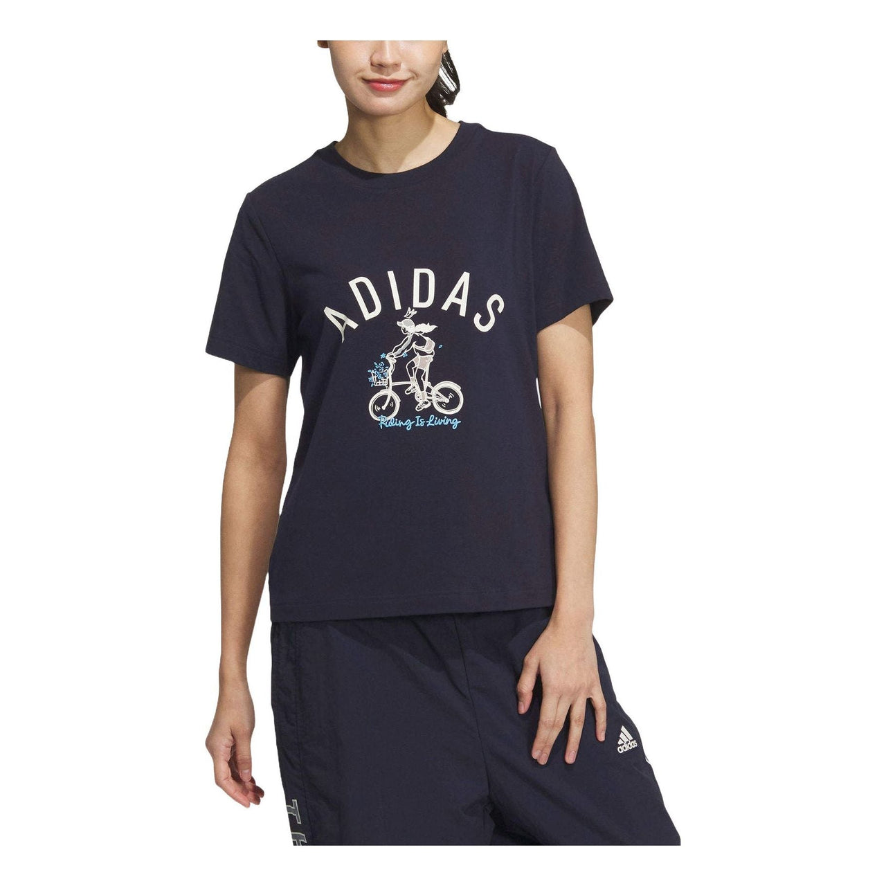 (WMNS) adidas Graphic T-Shirt 'Navy' JM4960