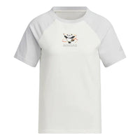 (WMNS) adidas China T-Shirt 'White Grey' JI6866