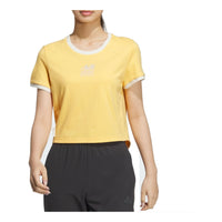 (WMNS) adidas Small Logo T-Shirt 'Yellow' JI6879