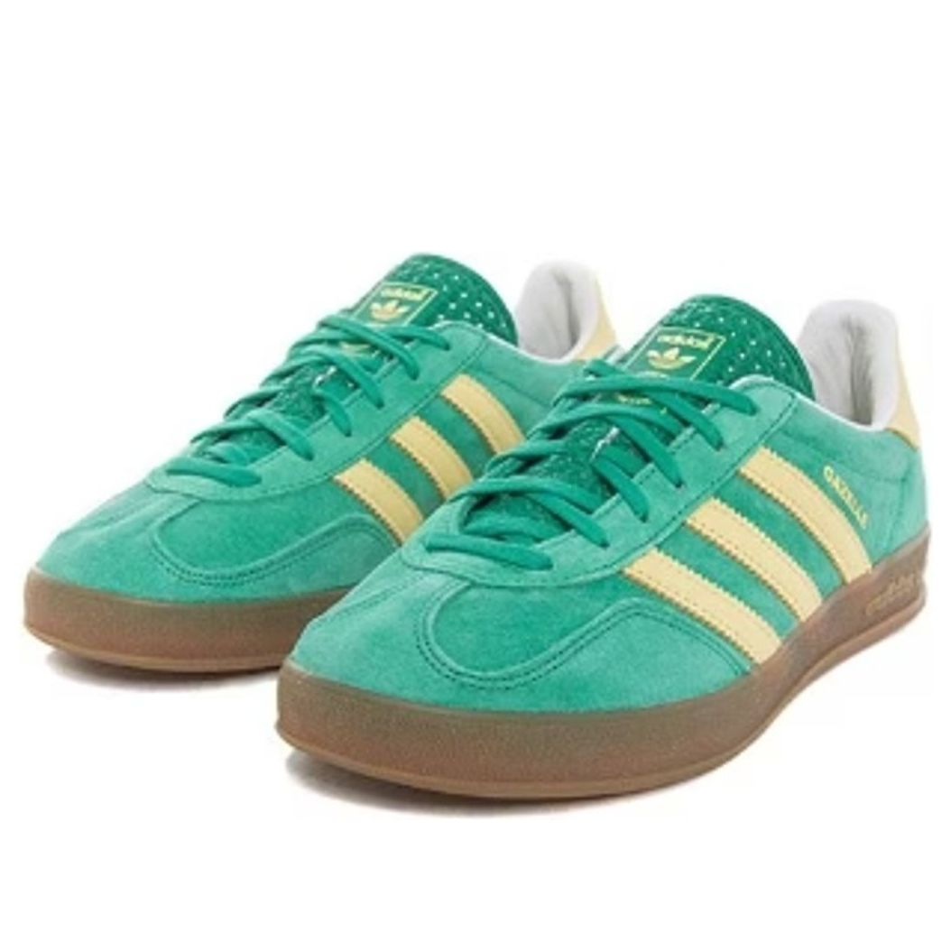 adidas Original Gazelle Indoor 'Green Yellow Tan' IH7500