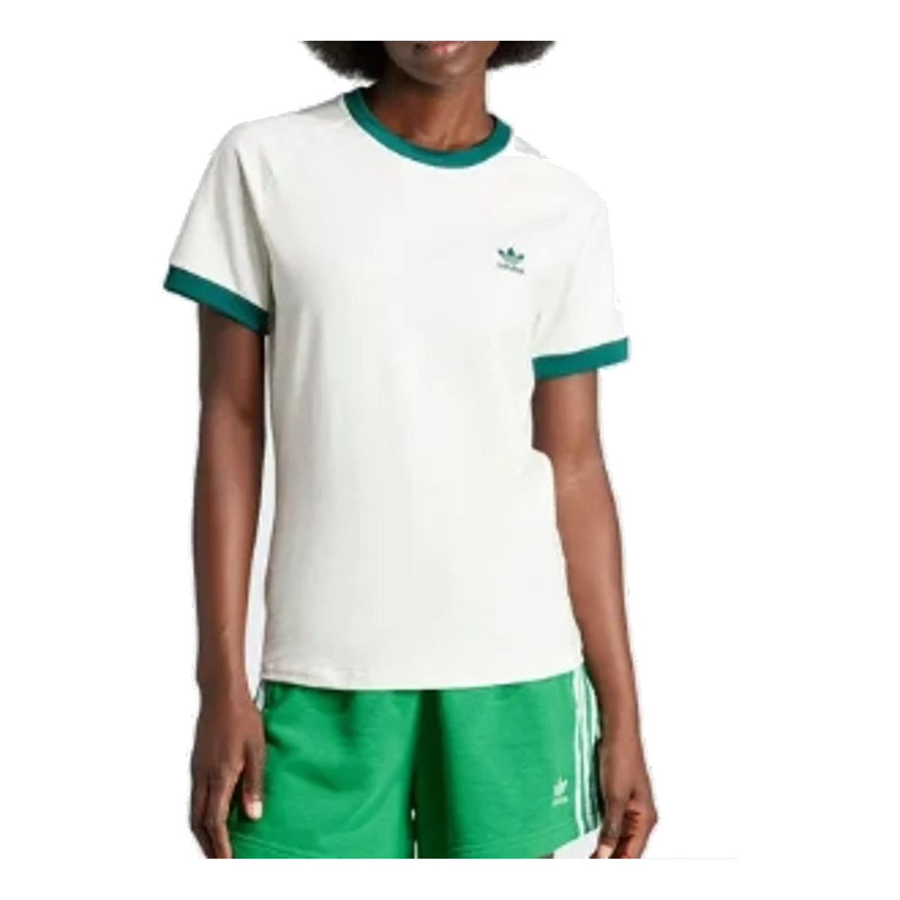 (WMNS) adidas originals Vrct Graphic T-Shirt 'White Green' IN4110