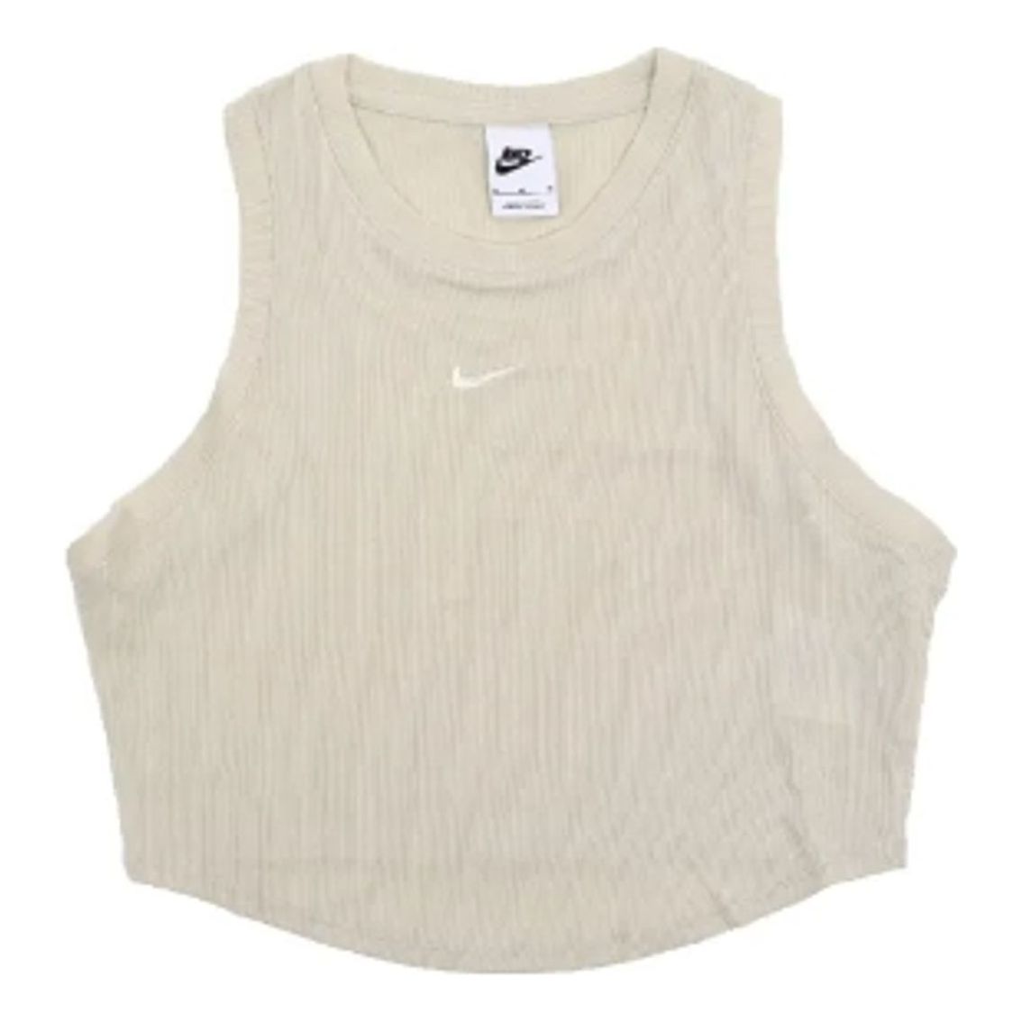 (WMNS) Nike Sportswear Essentials Ribbed Cropped Tank Top 'White' FB8280-104