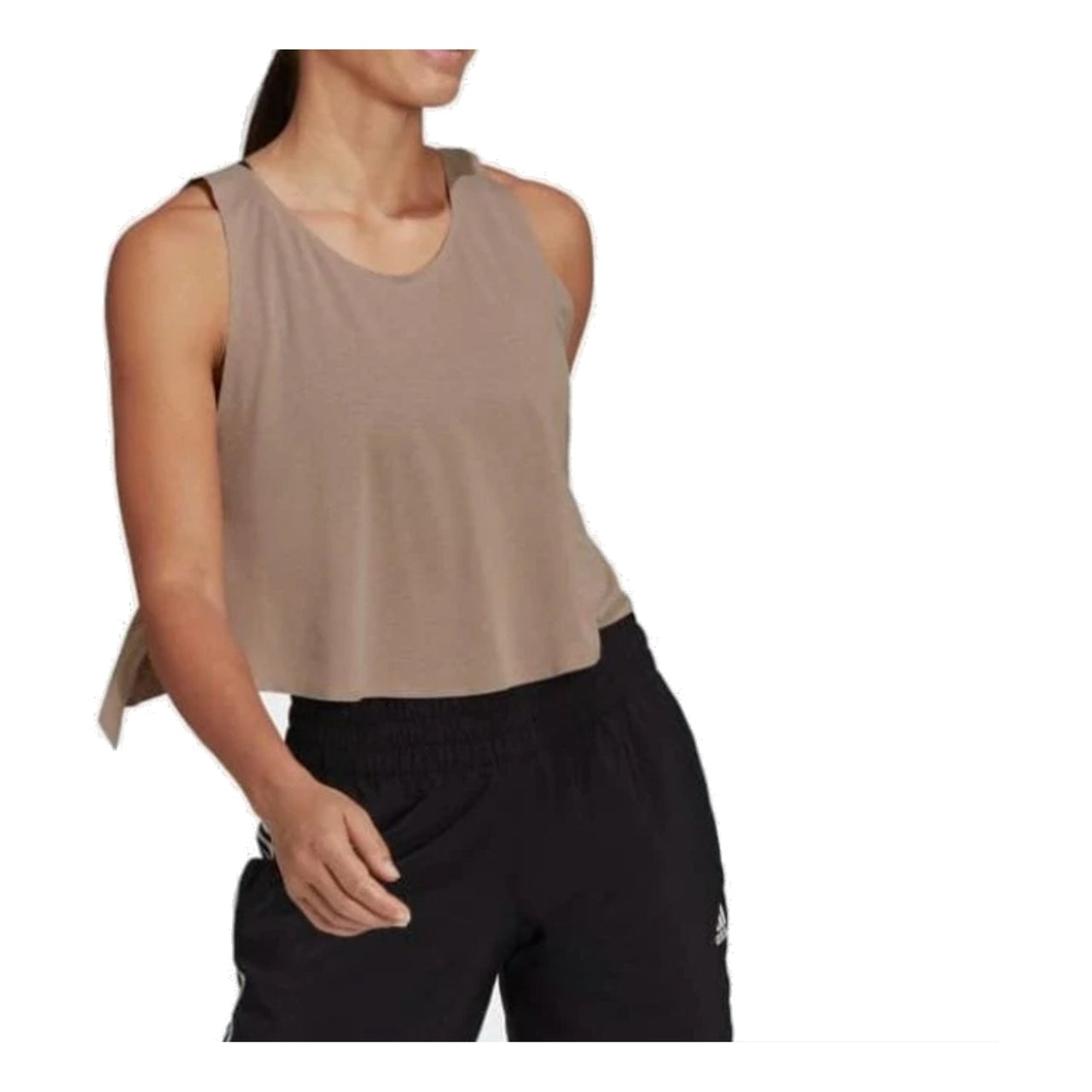 (WMNS) adidas Studio Novelty Reversible Back-to-Front Tank Top 'Brwon' HB6289