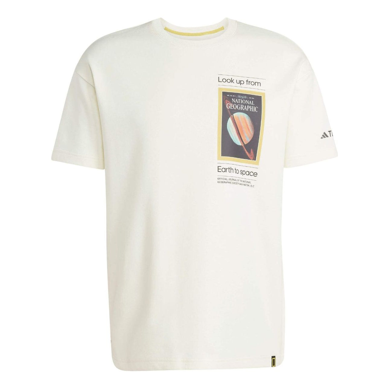adidas x National Geographic Aeroready Graphic T-Shirt Asia Sizing 'Earth to Space Beige' JD5962