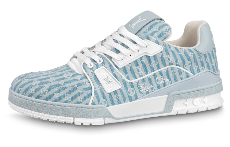 LOUIS VUITTON Lv Trainer Sneakers 'Blue Stripes With Monogram'