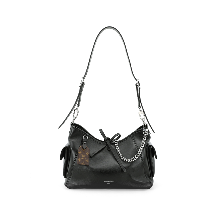 LOUIS VUITTON Carryall Cargo PM Lambskin Small Shoulder Bag Black