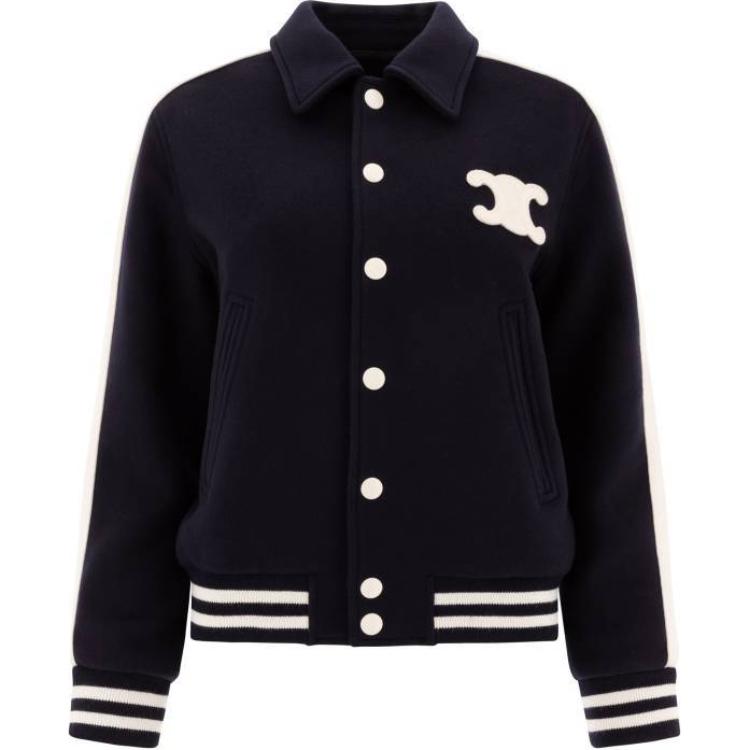 CELINE Triomphe Teddy Jacket In Double Face Cashmere